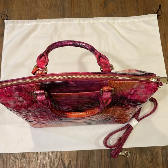 Brahmin Spiced Berry Melbourne bag large Duxbury satchel new - Picture 6 of 8